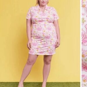 Barbie dress x forever 21 jersey knit polo tropical print